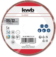 KIUDKETAS KWB, KORUND 115MM G100 5TK