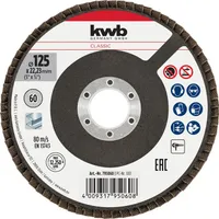 ABRASIIVLAMELLKETAS KWB KORUND, 125MM P60
