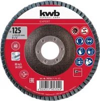 ABRASIIVLAMELLKETAS KWB TSIRKOON, 125MM P40
