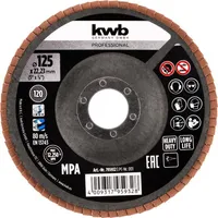 ABRASIIVLAMELLKETAS KWB KERAAMILINE, 125MM P120