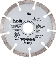 TEEMANTLÕIKEKETAS KWB, SEGMENT 115MM