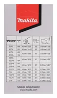 SAEKETT MAKITA 38CM/15", 0,325", 1,3MM, 64H