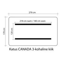 KIIGEKATUS CANADA 170X278CM TUMEROHELINE