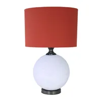 LAUALAMP LUXO H56CM PUNANE/VALGE