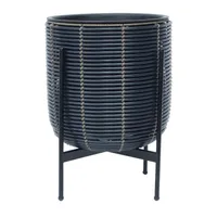 LILLEPOTT WICKER ALUSEGA 38X38XH49CM MUST/PRUUN