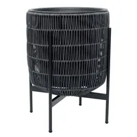 LILLEPOTT WICKER ALUSEGA 38X38XH49CM MUST
