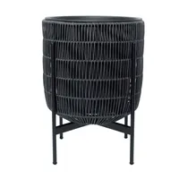LILLEPOTT WICKER ALUSEGA 30X30XH38CM MUST