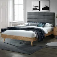 VOODI ROMAN 160X200CM HALL KANGAS/TAMM