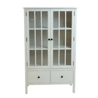VITRIINKAPP DEVON 80.5X35XH136CM VALGE
