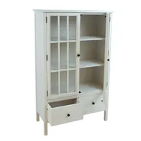 VITRIINKAPP DEVON 80.5X35XH136CM VALGE