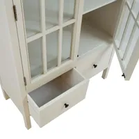 VITRIINKAPP DEVON 80.5X35XH136CM VALGE