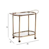 SERVEERIMISLAUD GENUA 88X39XH76CM KULDNE