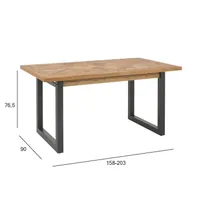 SÖÖGILAUD INDUS 158/203X90XH76,5CM TAMM