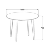 SÖÖGILAUD ROXBY D105XH76CM TAMM