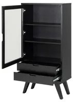 VITRIINKAPP A-LINE 72X36XH145CM, MUST