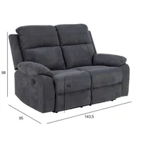 DIIVAN MORA 2-KOHALINE RECLINER, TUMEHALL