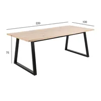 SÖÖGILAUD MALIKA 220X100XH75CM, HELE TAMM
