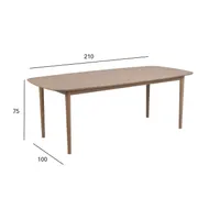 SÖÖGILAUD ASTON 210X100XH75CM, HELE TAMM