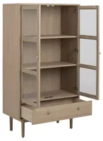 VITRIINKAPP ASTON 80X40XH144,8CM, HELE TAMM
