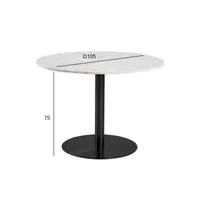 SÖÖGILAUD CORBY D105XH75CM, VALGE MARMOR