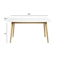SÖÖGILAUD NAGANO 150X80XH75CM, VALGE