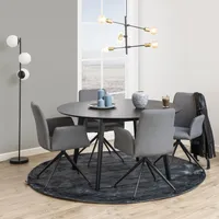 SÖÖGILAUD ROXBY D140XH76CM, MUST