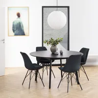 SÖÖGILAUD ROXBY D140XH76CM, MUST