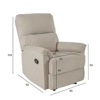 TUGITOOL GUSTAV MANUAALNE RECLINER, TAUPE