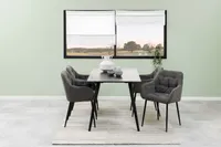 SÖÖGILAUD WICKLOW 140X80XH75CM, MUST