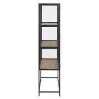 VITRIINKAPP SEAFORD 77X35XH150CM, MUST/TAMM