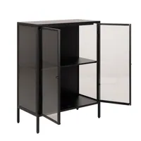 VITRIINKAPP NEWCASTLE 80X40XH98,7CM, MUST