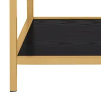 RIIUL SEAFORD 114X35XH78CM, MUST/KULDNE