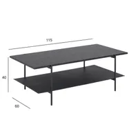 DIIVANILAUD ANGUS 115X60XH40CM, MUST