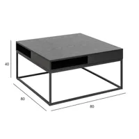 DIIVANILAUD WILLFORD 80X80XH40CM, MUST