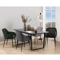 SÖÖGILAUD AMBLE 160X90XH74CM, MUST MARMOR