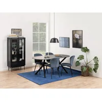 VITRIINKAPP ANGUS 75X37X152CM, MUST