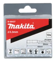 METALLIPUUR MAKITA 3,3X50MM 1/4" B-56437 HSS-G 10TK