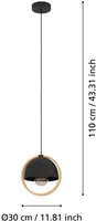 RIPPVALGUSTI EGLO CALLOW E27 1X40W MUST METALLIK