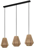 RIPPVALGUSTI EGLO ALDERNEY E27 3X40W MUST METALLIK/NATURAAL.