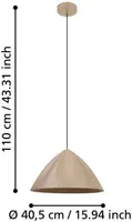 RIPPVALGUSTI EGLO PODERE E27 1X40W LIIVAKARVA