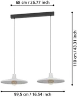 RIPPVALGUSTI EGLO MINIERE E27 2X40W HALL/MUST