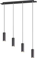 RIPPVALGUSTI TRIO MARLEY 4XGU10 75CM MATT MUST