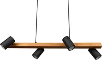 RIPPVALGUSTI TRIO MARLEY 4XGU10 80CM MATT MUST/PUIT