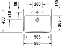 VALAMU DURAVIT NO.1 55CM VALGE