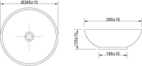 VALAMU INVENA TINOS Ø39,5CM PINNAPEALNE MUST MATT