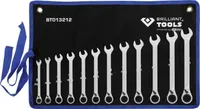 LEHTSILMUSNARRE KOMPLEKT BRILLIANT TOOLS 8-19MM LÜLITIGA, 12 OSA