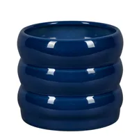 KERAAMILINE ÜMBRISPOTT NDT BUROLO 15X13CM TUMESININE