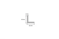 ALUMIINIUM L-PROFIIL CEZAR 40X40X2X2000MM 