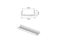 PVC U-PROFIIL CEZAR 18X2600MM VALGE RAL9003 