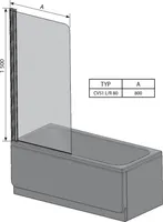 VANNISEIN RAVAK CVS1-80 VASAK, VALGE PROFIIL